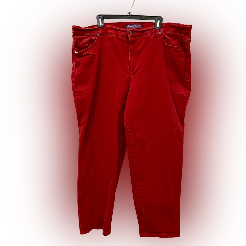 Gloria Vanderbilt “Amanda” Women's Red Ankle Jeans